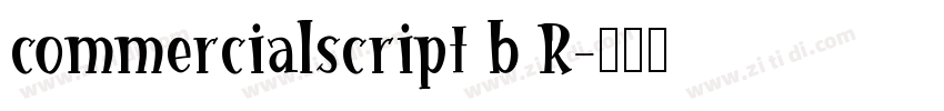 commercialscript b R字体转换